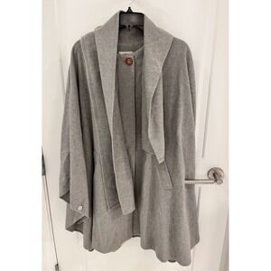 NWT Avoca the Mill Ireland Barry Cape in Grey Wool Cashmere Blend ONE SIZE